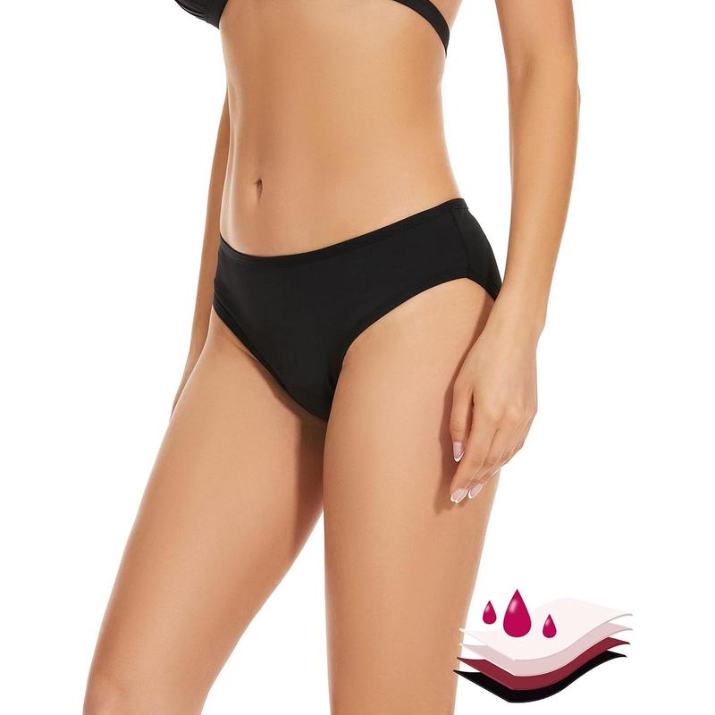 Period Swimwear Bikini Menstrual Leakproof Swim Bottoms Waterproof UV 50+ Light Flow for Teens Girls Women