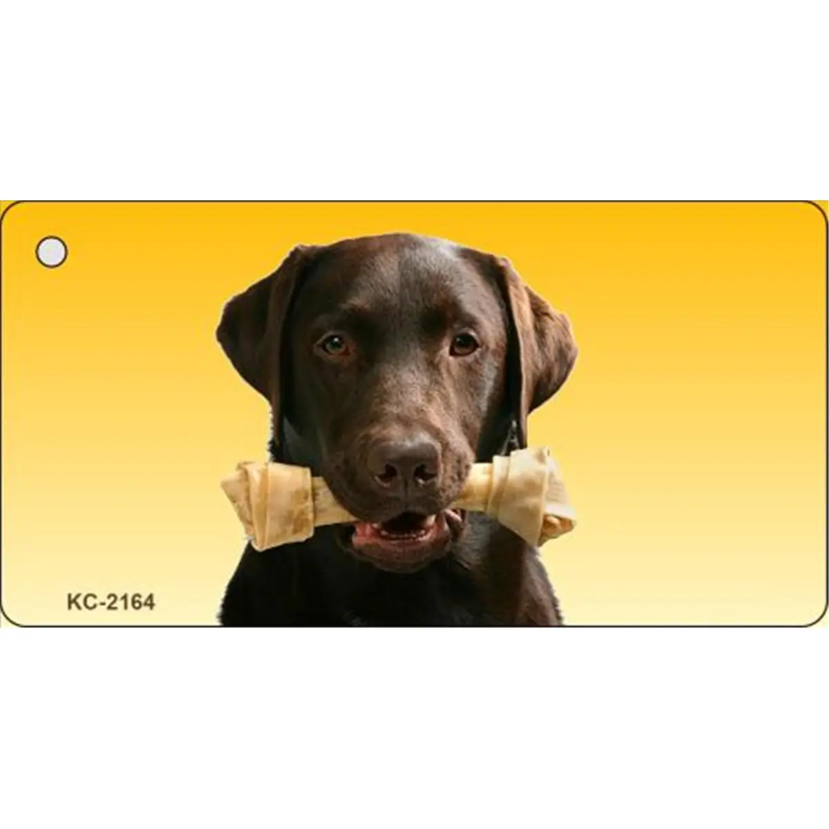 212 MAIN Chocolate Lab Theme Aluminum Keychain - 1.5x3 in High-Gloss Weatherproof Metal Accessory for Automotive & Motorcycle Car Interior Decoration, High-Gloss Keychains, Aluminum Keychains