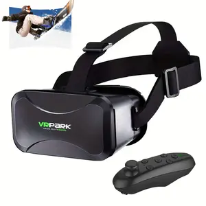 VRPRPK 4K Smart VR Headset with Controllers - IMAX 3D Theater Experience for iPhone & Android - Adjustable IPD & Focus - Ideal Couple Gift for Movies & Games