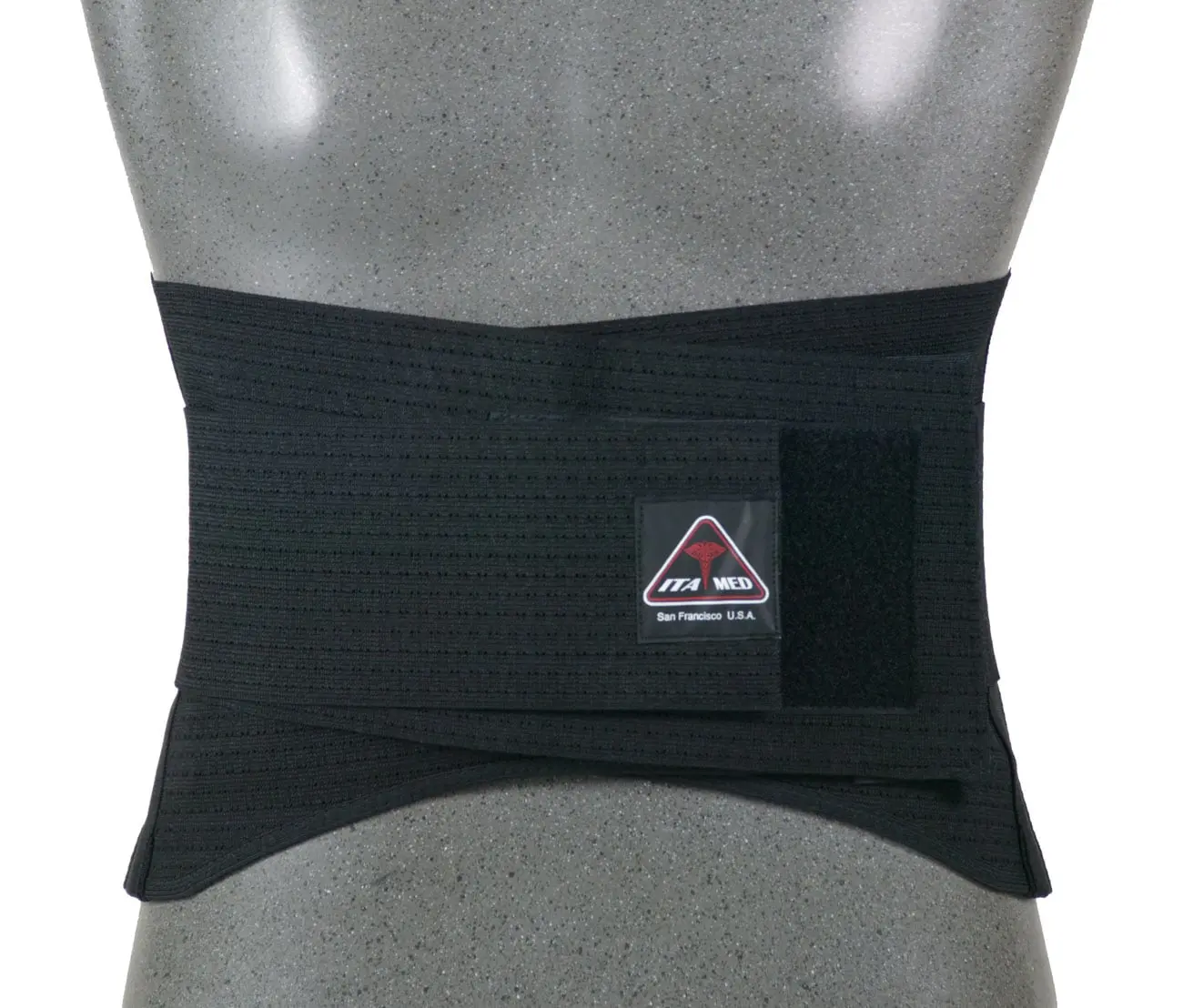 ITA-MED Elastic Duo-Adjustable Back Support Belt (9" Wide, Flexible, Breathable) - Large, for Adults, with Adjustable Tension