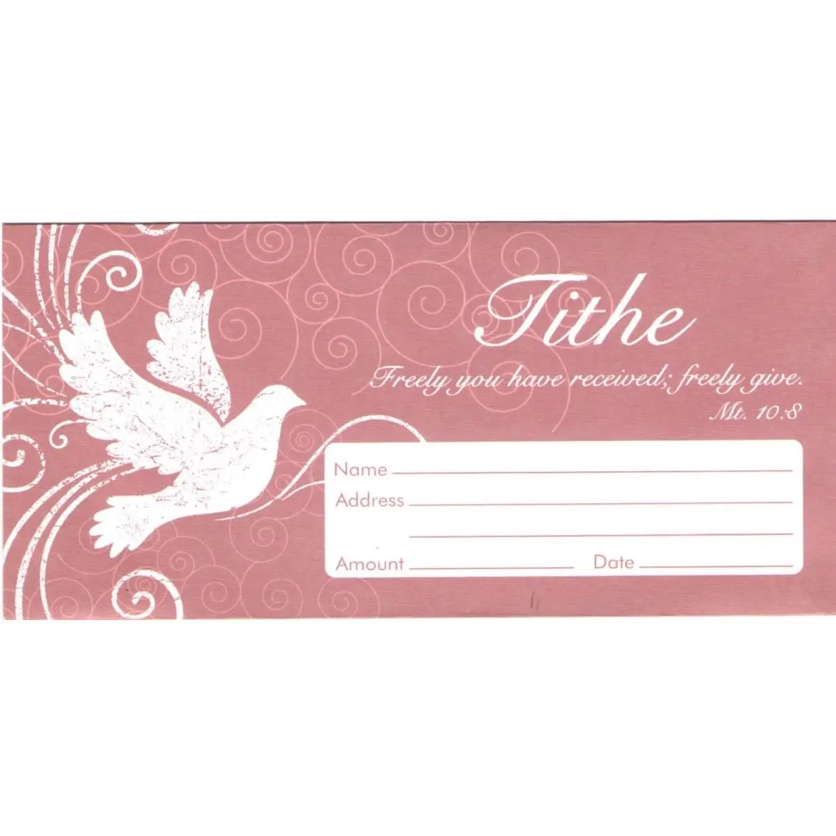 212 MAIN Christian Theme Tithe Envelopes - 100-Pack Religious Paper Offering Envelopes with Dove Design, Creativity Focused Details, Home Supply for Self or Gifting