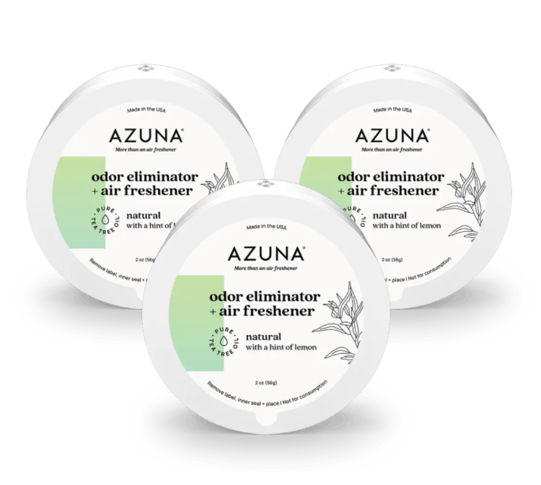 Azuna Natural Air Freshener Gel with Tea Tree Oil, Odor Eliminator for Home, 90-Day Freshness