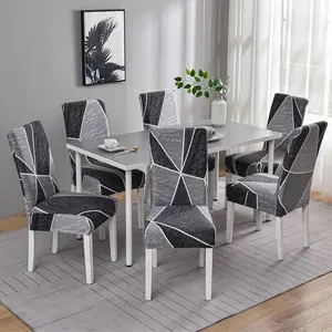 Geometric Print Chair Cover, Non-slip Stretch Chair Protective Cover, Chair Protector For Home, Halloween Decor, Chair Covers Set