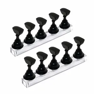 10Pcs Nail Stand for Press on Nail Display Practice Stands with Magnetic Base, Nail Tip Holders Nail Art Nail Care Nail Polish Uv Manicure