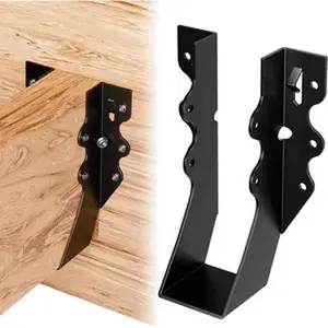 25 Pcs Black 2x6 Joist Hangers for Wood, Rafter Brackets, face Mount 2x6 Joist Hangers, Ties Brackets for Shed/Barn/Coop/Porch/Truss, Structurally Sound and Aesthetically Pleasing
