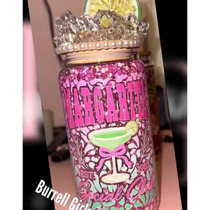 Personalized Margarita Snowglobe Cup - Perfect for Your Next Drink - Drinkware, Bottle Mug Reusable Washable