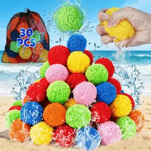Thirty sponge water balls, soft splashing toys, perfect for children and adults in family activities - an ideal choice for summer water battles and outdoor beach activities, perfect for parties and social gatherings Light-Up Mermaid Bath