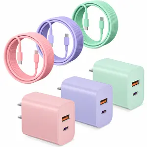 Compatible with iPhone 16/15 Charger Fast Charging, 20W USB C Wall Charger with 3Pack 10FT USB C to C Cable, Type C to Type C Fast Charger Compatible with Phone/Android/Phone/Samsumg/Pad