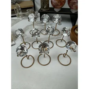 Brilliant Cut Diamond Clear Quartz Crystal