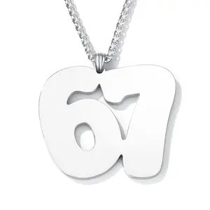 SAM & LORI Easter Basket Stuffers 67 6 7 Meme Six Seven Funny Gifts for Men Boy Kids Necklace Christmas Teenage Teen Boys Gift Ideas Valentines Day Him 10 11 12 13 Year Old Birthday Iced Out Jewelry Cross Chain Design