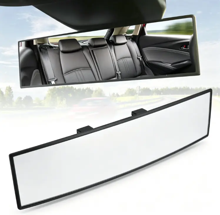 【Summer Survivals】Joytutus 11.81" Panoramic Convex Rearview Mirror - Universal Wide Angle Blind Spot Mirror for Car SUV Truck, Anti-Fall Design, Clip-On Adjustable Buckles, Enhanced Night Driving Safety, Automotive Car Accessories, Summerfinds