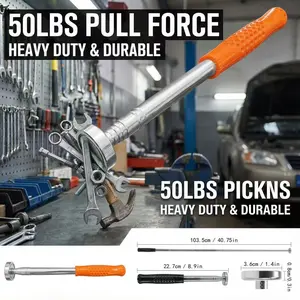 Extendable Heavy Duty Strong Magnetic Picker, Screw Part Finder, Specialty Hand Tools, Pull Force 50lbs, Adjustable Length Range 8.6 Inches to 40.5 Inches, Ideal Gift for Men, Automotive (1 Piece)