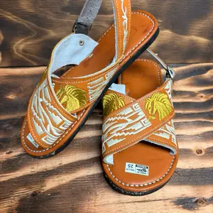 Huarache Cruzado Caballo Blanco/Dorado