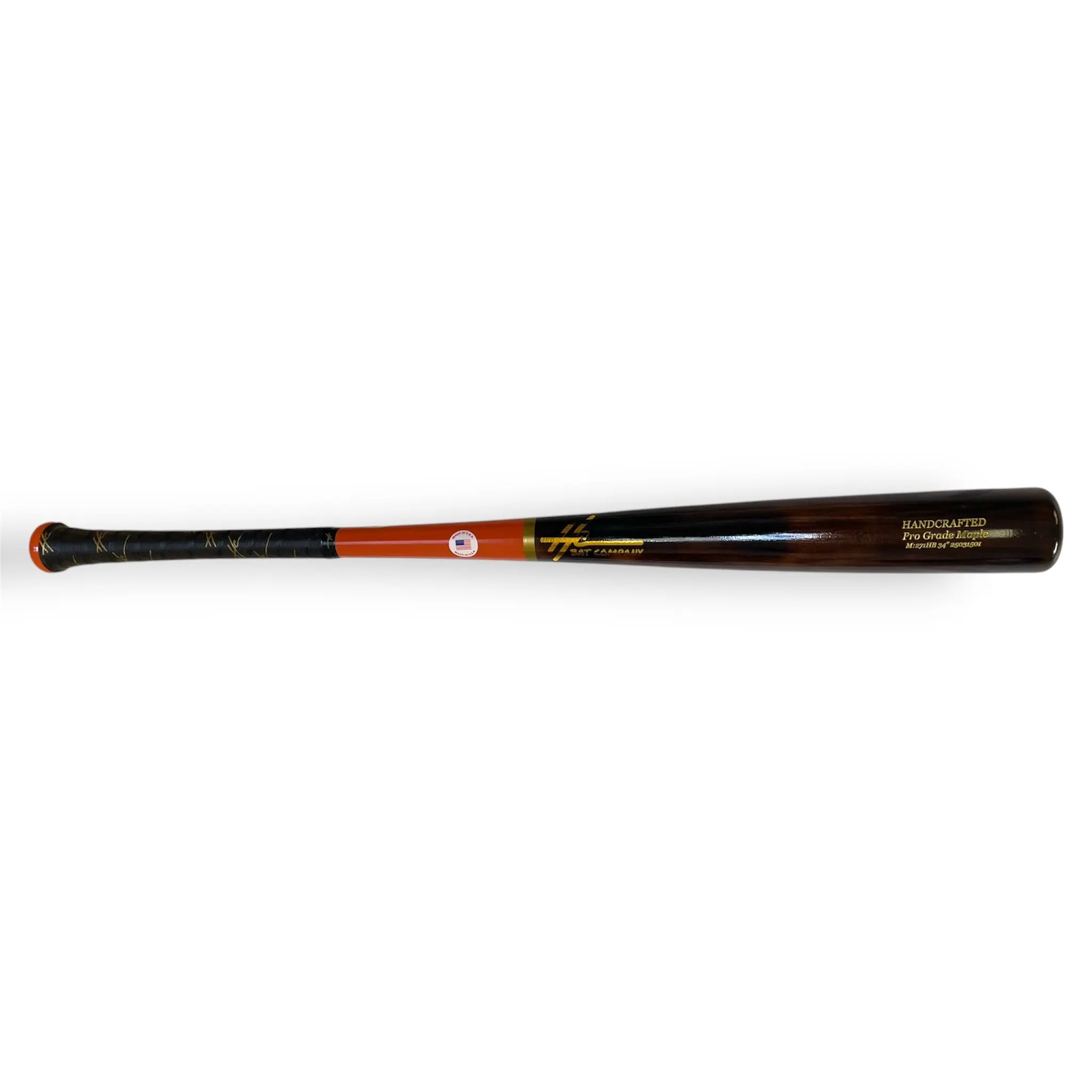 Pro Grade Maple Baseball Bat | i13 33" End Loaded Power Bat Flamed Orange