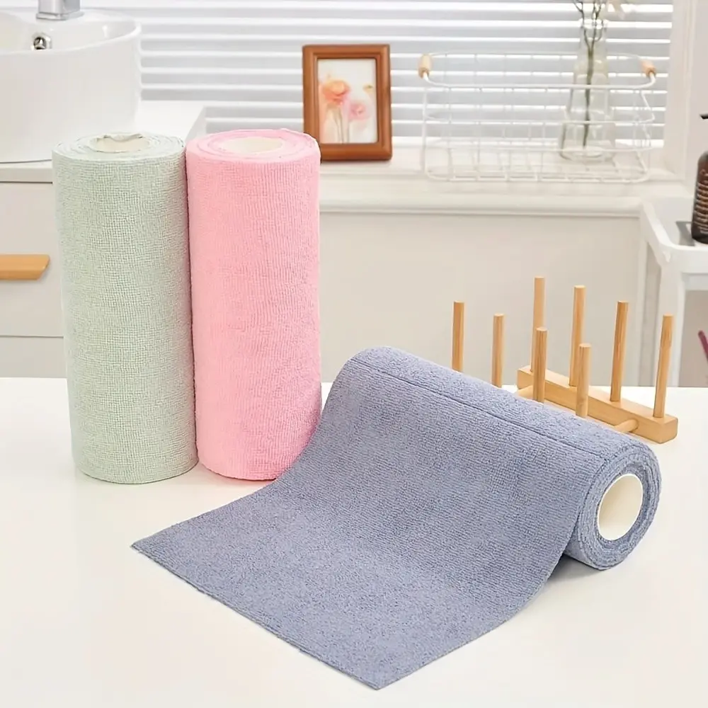 4 Meters Reusable Kitchen Cleaning Wipes Roll, Multi-Functional Disposable Dish Cloth, Household Towel for Daily Cleaning