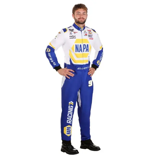 Men's Chase Elliott New NAPA Uniform NASCAR Costume Men's Chase Elliott New NAPA Uniform NASCAR Costume