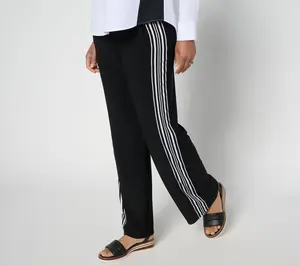 Attitudes by Renee Petite La Roma Jersey Wide Leg Pants