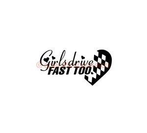girls can drive too decal