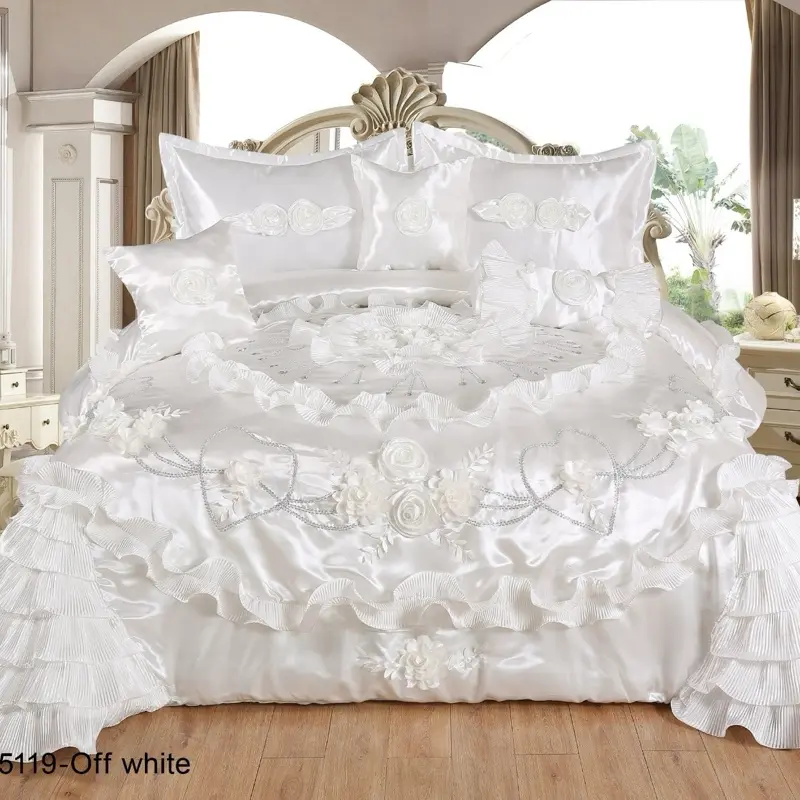 6 pc Set Wedding Comforter King Size - Includes 6 Pieces for Comfortable Home Decor all-season bedding Hypoallergenic & Easy Care