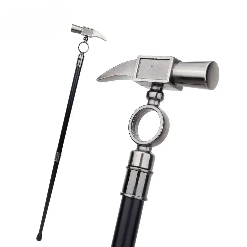 Decorative Sledgehammer Cane - 36.61 in Retro Vampire Cosplay Adult Accessory, Halloween Pope Scepter, Father's Day Gift, Party Cane Prop (Sports & Outdoor Hiking Stick), Accessories, Photo Prop, Ornaments, Trend