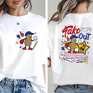 Take Me Out To The Ballgame Baseball Shirt, Peanuts and Cracker Jacks Shirt, Baseball Mom Shirt, Baseball Game Shirt
