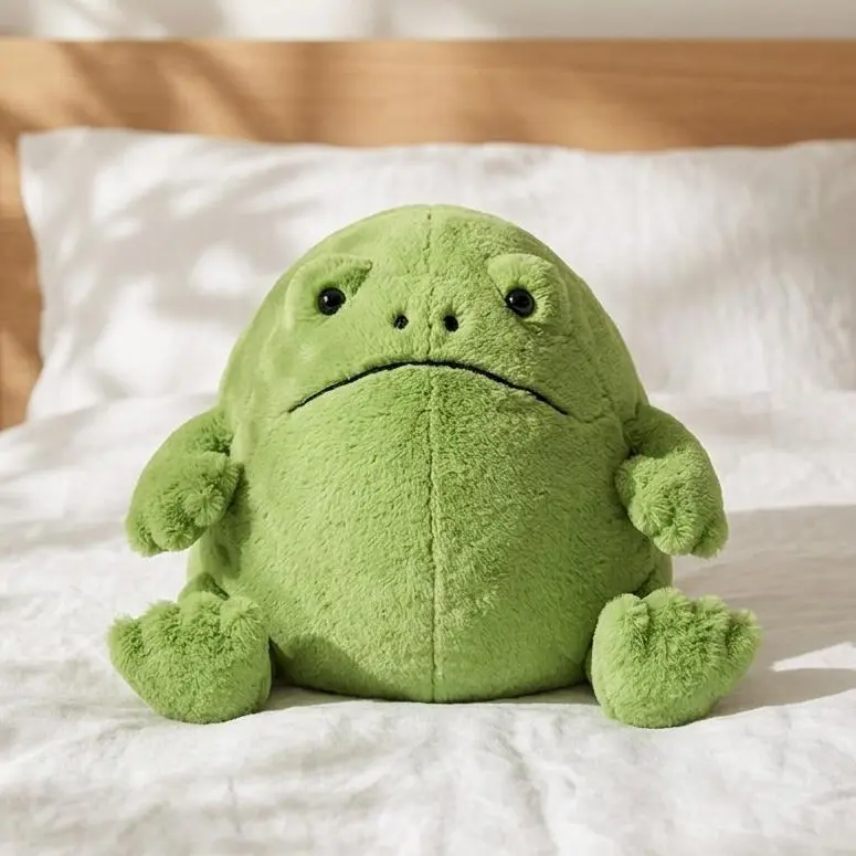 JELLYCAT Ricky Rain Frog Stuffed Plush Animal – Adorable Green Frog Collectible with Ultra Soft Fabric for Relaxing Hugs & Display