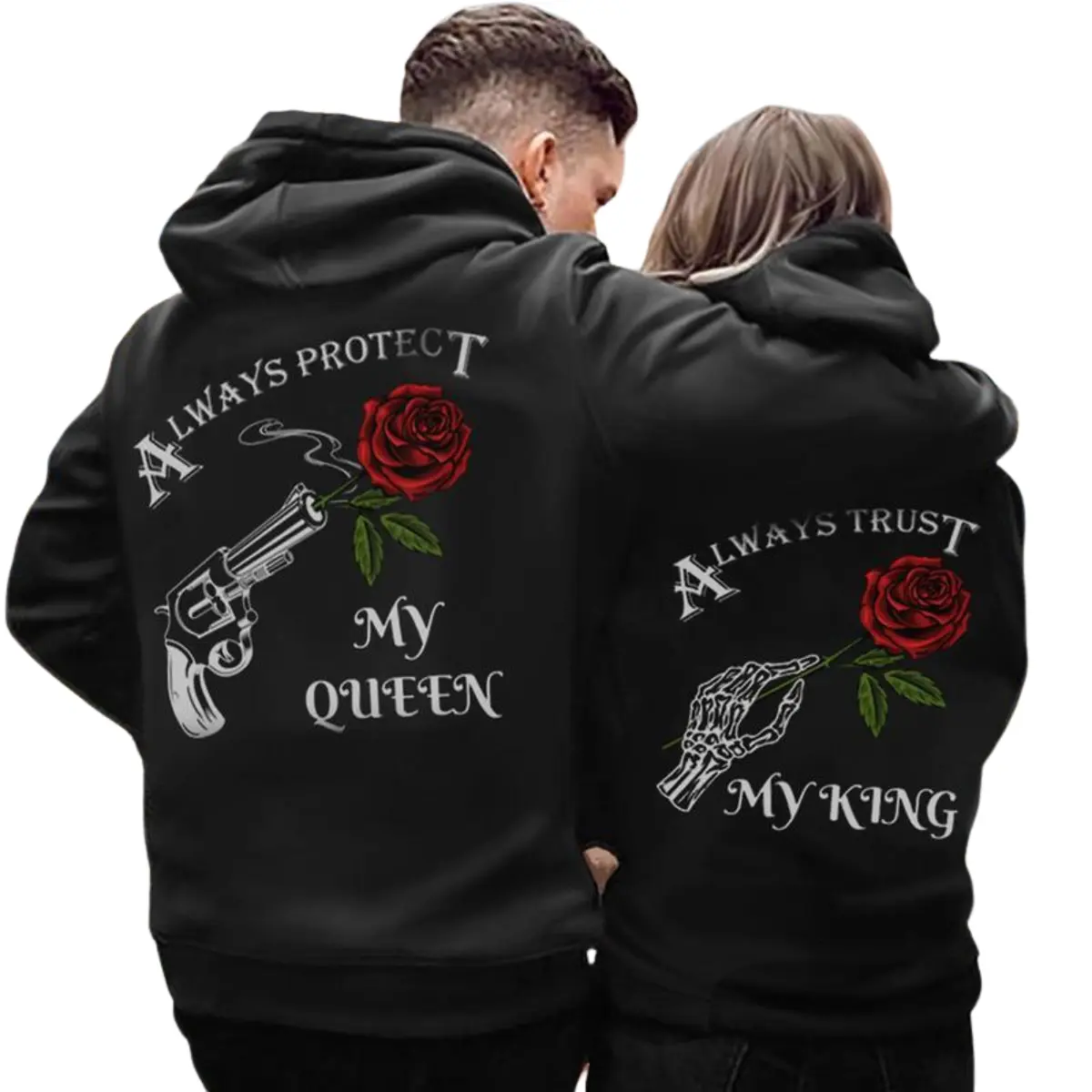 My Queen My King Couple Hoodie, Matching Outfits For Couples, Valentine Day Gifts, Couple Gifts, Anniversary Hoodie, Trending Couple