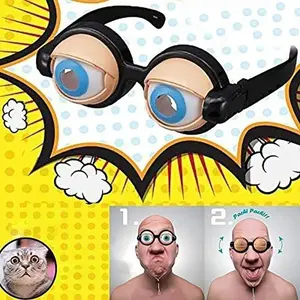 Crazy Eye Glasses Toy for Adults, Party Supplies, Fun Prank, Christmas Birthday Gift, Plastic Novelty, Unique Gag Gift Idea, Party Event Props