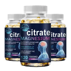 3 Bottles Magnesium Citrate Capsules - Relaxation- Sleep - Muscle - Nervous & Joint Support, Gluten Free, Vegan, 1000 mg per Serving, High Potency