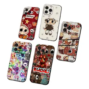 Dandys W-World Black Phone Cases For iPhone 17 Promax Pro Air 16 Plus 15 14 13 12 11 TPU Soft Skin-friendly Shockproof Protective Cover