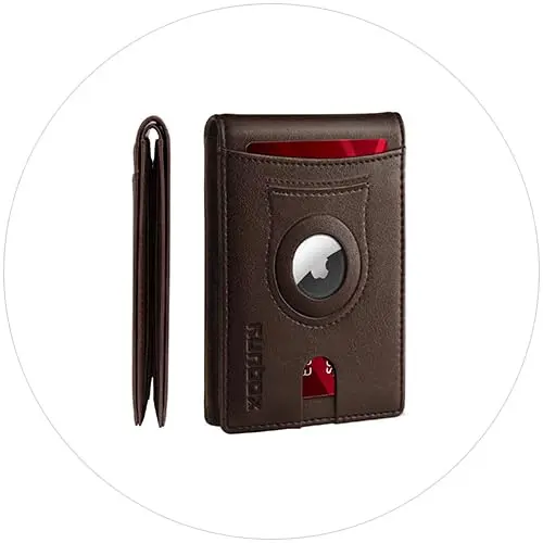 Men's Slim RFID Blocking Leather Wallet with AirTag Holder - Bifold Design Bill Compartment Card Holder Perfect Gift for Men Dad Husband Boyfriend Business Travel Daily Use Durable RFID Protection Men's Slim RFID Blocking Leather Wallet with AirTag Holder - Bifold Design Bill Compartment Card Holder Perfect Gift for Men Dad Husband Boyfriend Business Travel Daily Use Durable RFID Protection