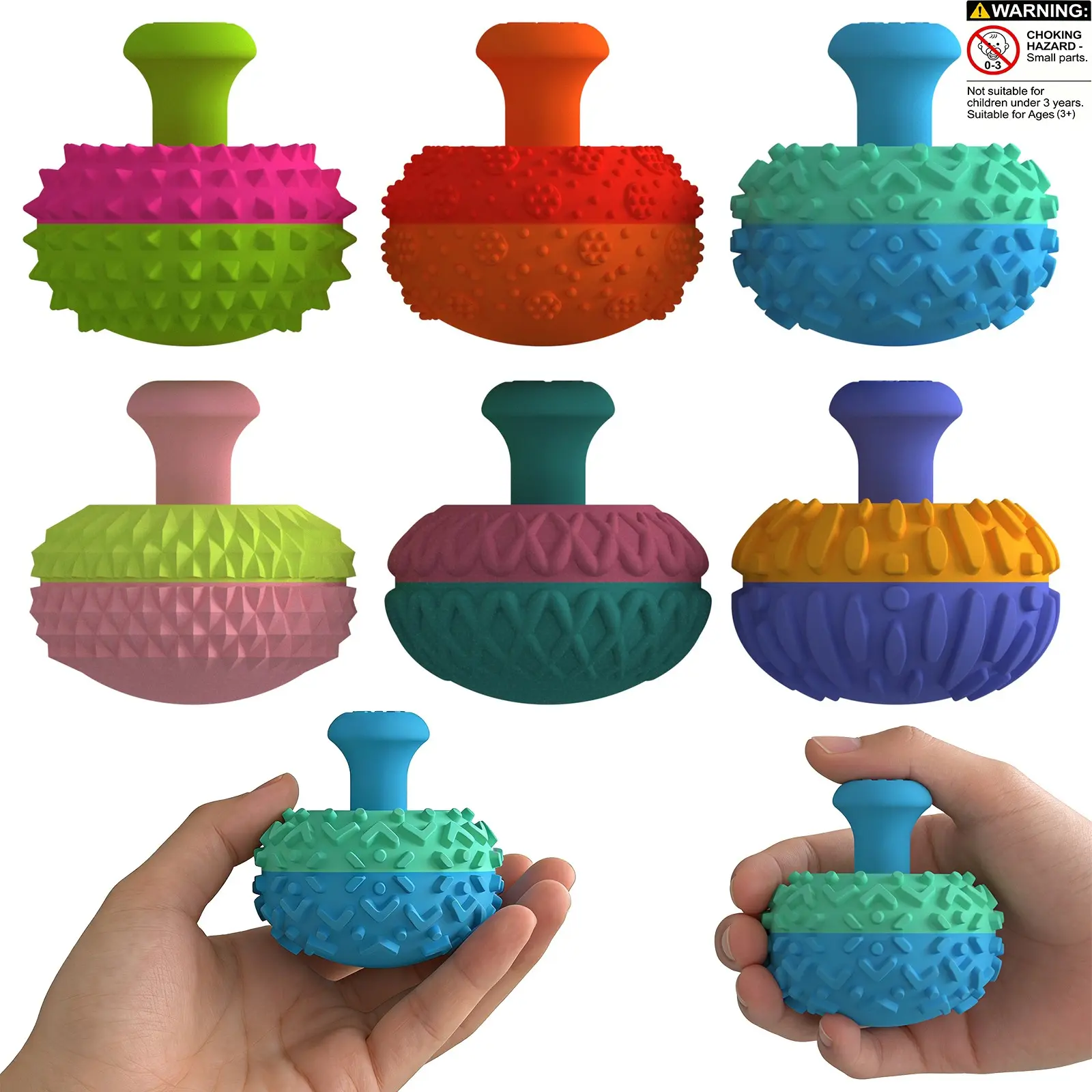 Silicone Thumb Rocker Fidget Toys for Kids & Adults, 6pcs Stress Relief Sensory Toys, Anxiety Adhd Fidgets, Stress Relief Fidgeting, for Autism Adhd Anxiety, Office Desk Toy, Gifts for Women Men Teens, Stress Relief Gadgets