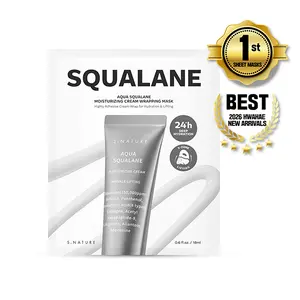 [S.NATURE] Aqua Squalane Moisturizing Cream Wrapping Mask 4 Sheets | 5-in-1 Facial Lifting & Firming Sheet Mask, 240-Hour Deep Hydration with Niacinamide & Collagen for Sagging Pores | Mother's Day Gift