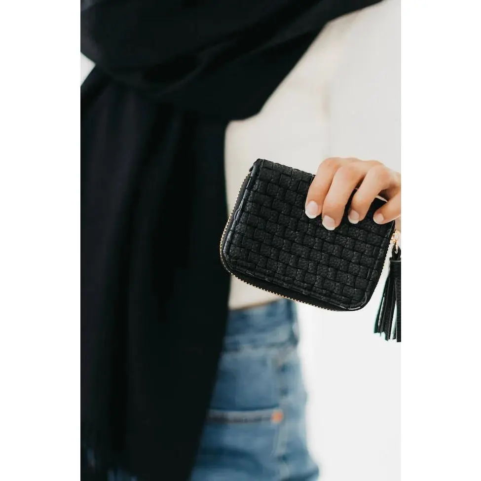 Sonny Woven Wallet - Black