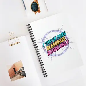 2026 Spiral Notebook Tap in Blessings open Doors. Only Notebook | Ruled Journal manifestation purposes.