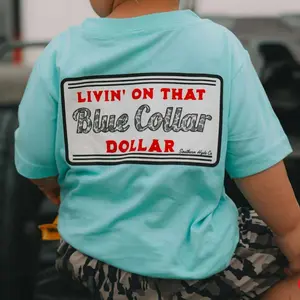 Blue Collar Dollar Boy’s Sleeve Youth and Adult Shirt, graphic tees country boy clothes, boys clothing, toddler boy clothing stuff, southern boy clothes, southern apparel outdoor play