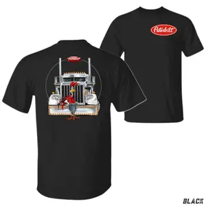 Peterbilt Rooster Semi Truck T-Shirt – Vintage 18 Wheeler Graphic Tee, Retro Trucker Style, Highway Hauler Shirt, Unisex Classic Trucking Outfit