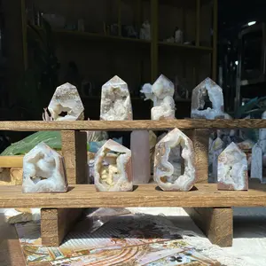 Natural Crystal Volcanic Agate Points Collection