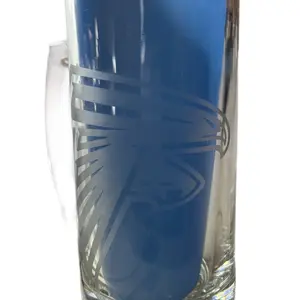 Falcons etched glass mug Cup Drinkware Sturdy glass glassware