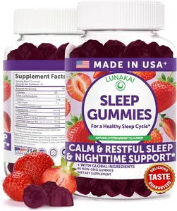 USA Made Sleep Gummies for Adults with Melatonin 10mg L-Theanine Chamomile and Lavender 5 in 1 Natural Daily Sleep Aid and Relaxation Support Vegan Melatonin Gummies Non GMO Sleeping Supplements 60 Count Pack