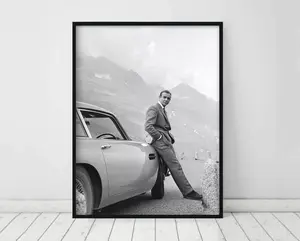 Sean Connery James Bond Vintage Retro Poster Art Print.
