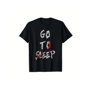Jeff The Killer "Go To Sleep" Bloody Graphic T-Shirt - 100% Cotton, Men's Oversized Top, Couples Matching Outfit, S-XXXL Sizes, Fall & Halloween Apparel graphic tee men's t shirts