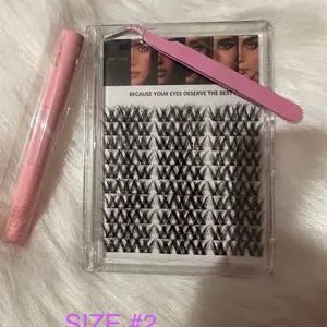 Cluster Eyelashes with tweezers Makeup Cosmetic