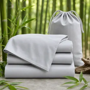 4/6-Piece Extra Deep Pocket Bamboo Sheet & Pillowcase Set - Ultra-Soft, Wrinkle-Free, Breathable Cooling Hotel Luxury Bedding for Kids, Adults