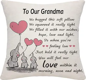 Grandma Nanny Nana Gifts from Granddaughter Grandson Grandma Throw Pillow Cover Grandma Birthday Gifts Thanksgiving (Our Grandma)