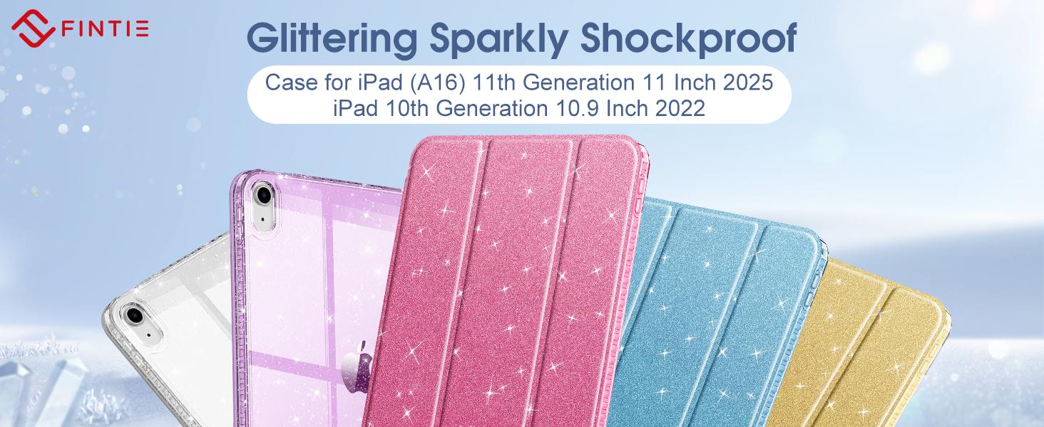 Fintie Case for iPad A16 11th Gen & iPad 10th Gen with Clear Back and Pencil Holder, Auto-Wake/Sleep, Girly iPad Cases, Pink iPad A16 Covers