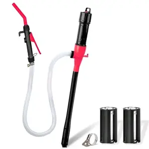 Portable Power Battery Pump, 3.5 GPM Water & Fuel Transfer Pump with 1/2" Discharge Tube, 35.4" Long Reach Oil Extractor, Ideal for Automotive Gasoline Transfer