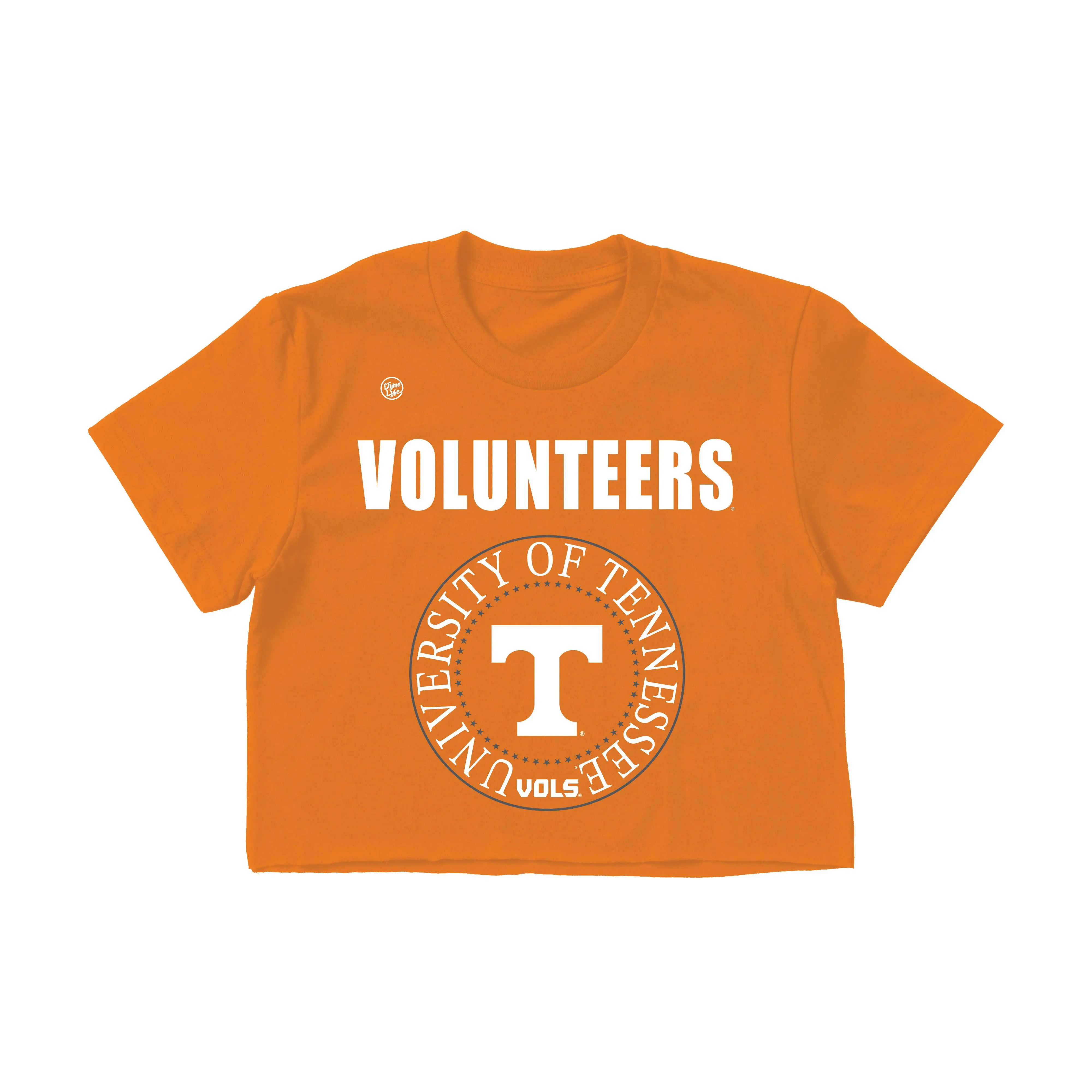 Tennessee Volunteers Women's Prestige Bold 'Volunteers' Text Graphic T-Shirt - Iconic 'T' Logo, Short-Sleeve Crop Crew Neck Casual Top, Shortsleeve, Tshirt