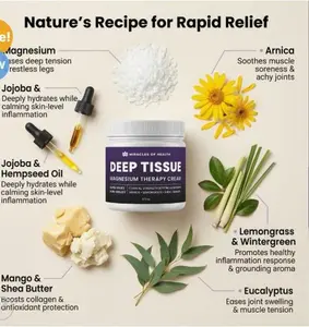 Magnesium Therapy Cream deep tissue muscle - joint - restless legs - cramp relief skin repair
