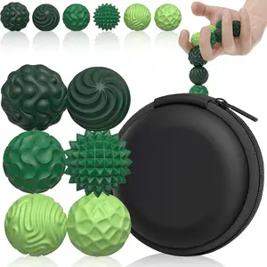 Silicone Magnetic Balls, Fidget Toys for Adults & Teens, 6PCS Stress Balls Sensory Toy, Quiet Magnet Desk Fidgets with Textured, ADHD Anxiety Relief Items, Fun Stocking Suffers Gifts